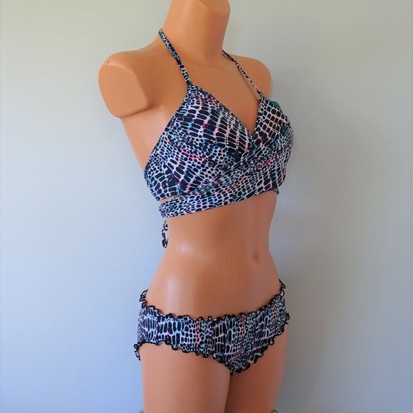 Sundazed NWT 2Pc Simone Animal Wrap Bikini Set - Picture 2 of 3